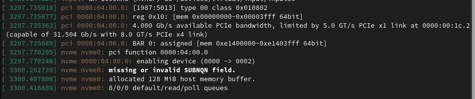 Fedora picked it up with no issues.